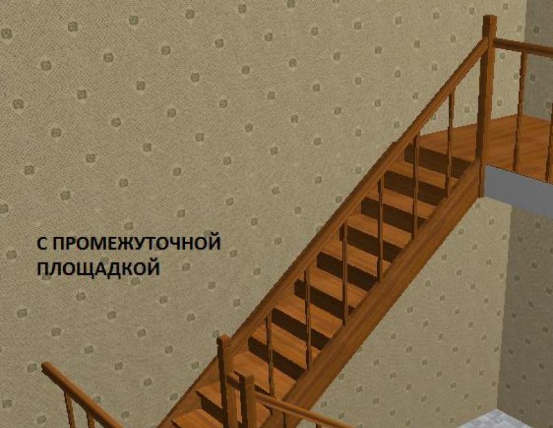 Проекты лестниц с поворотом на 90 градусов. Делаем деревянную маршевую лестницу с поворотом своими руками. Тонкости окрашивания лестницы из сосны