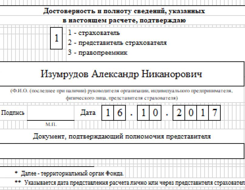 Новый расчет фсс за 9 месяцев. Бухучет инфо. ФСС – типовой образец заполнения